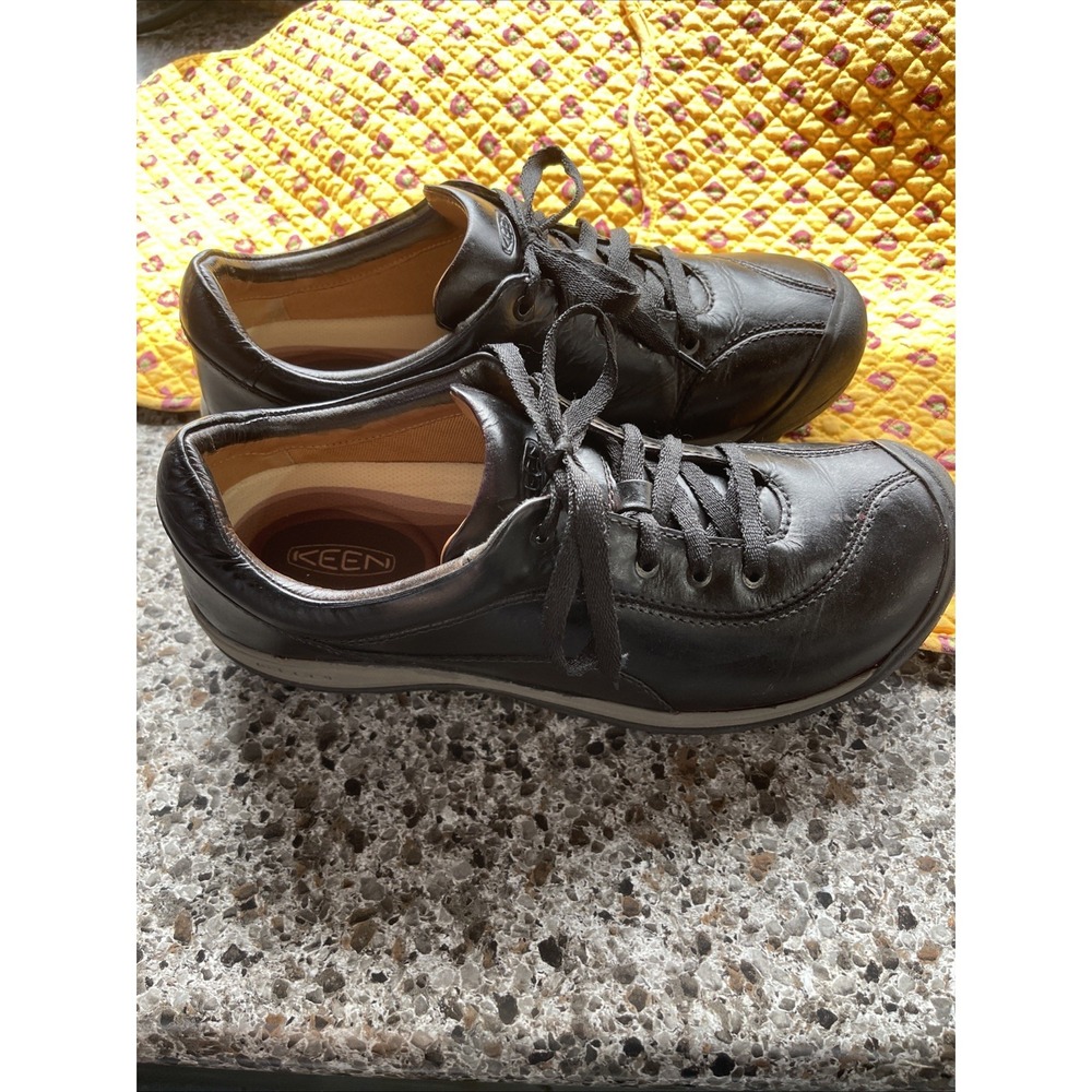 Keen Presidio II Shoes Women's US 10 Black Leather Hiking Low Lace Up Sneakers - Picture 4 of 16